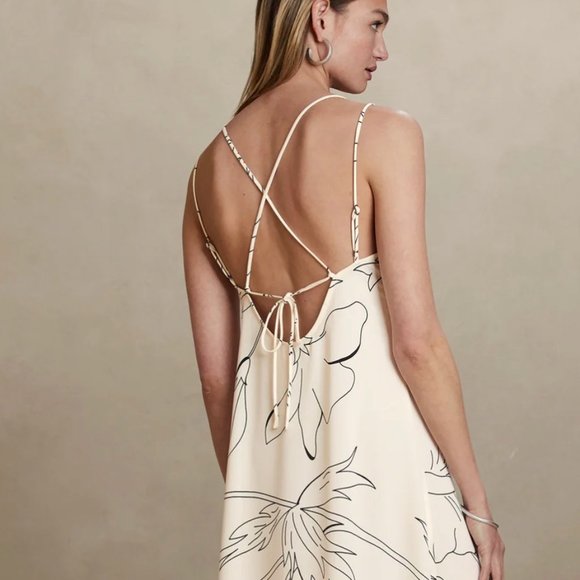 Banana Republic Factory Twist-Front Maxi Slip Dress, Color: Stonewashed, Size S - Picture 5 of 8